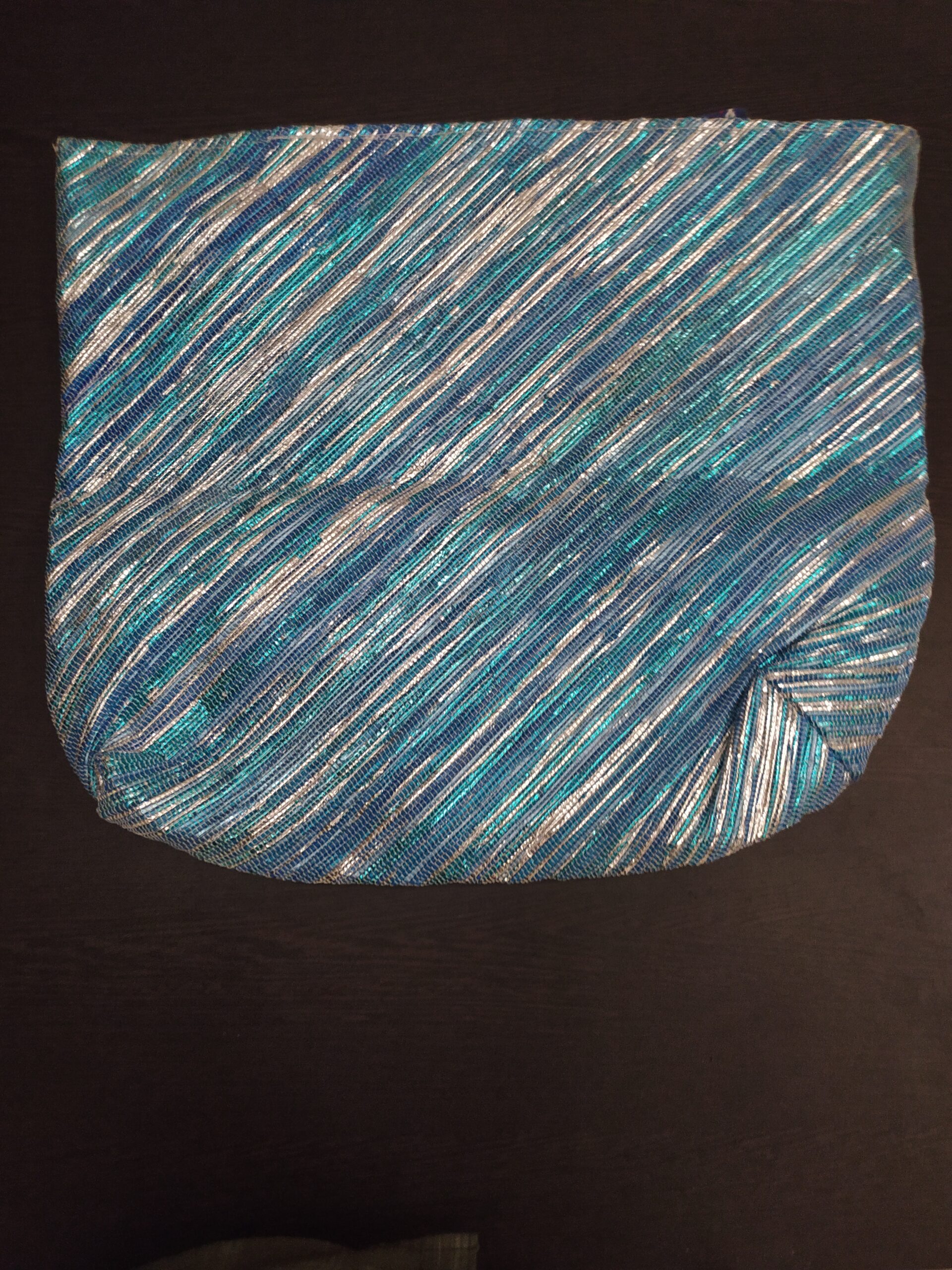 Trendy Upcycled Beach Bag Big Blue