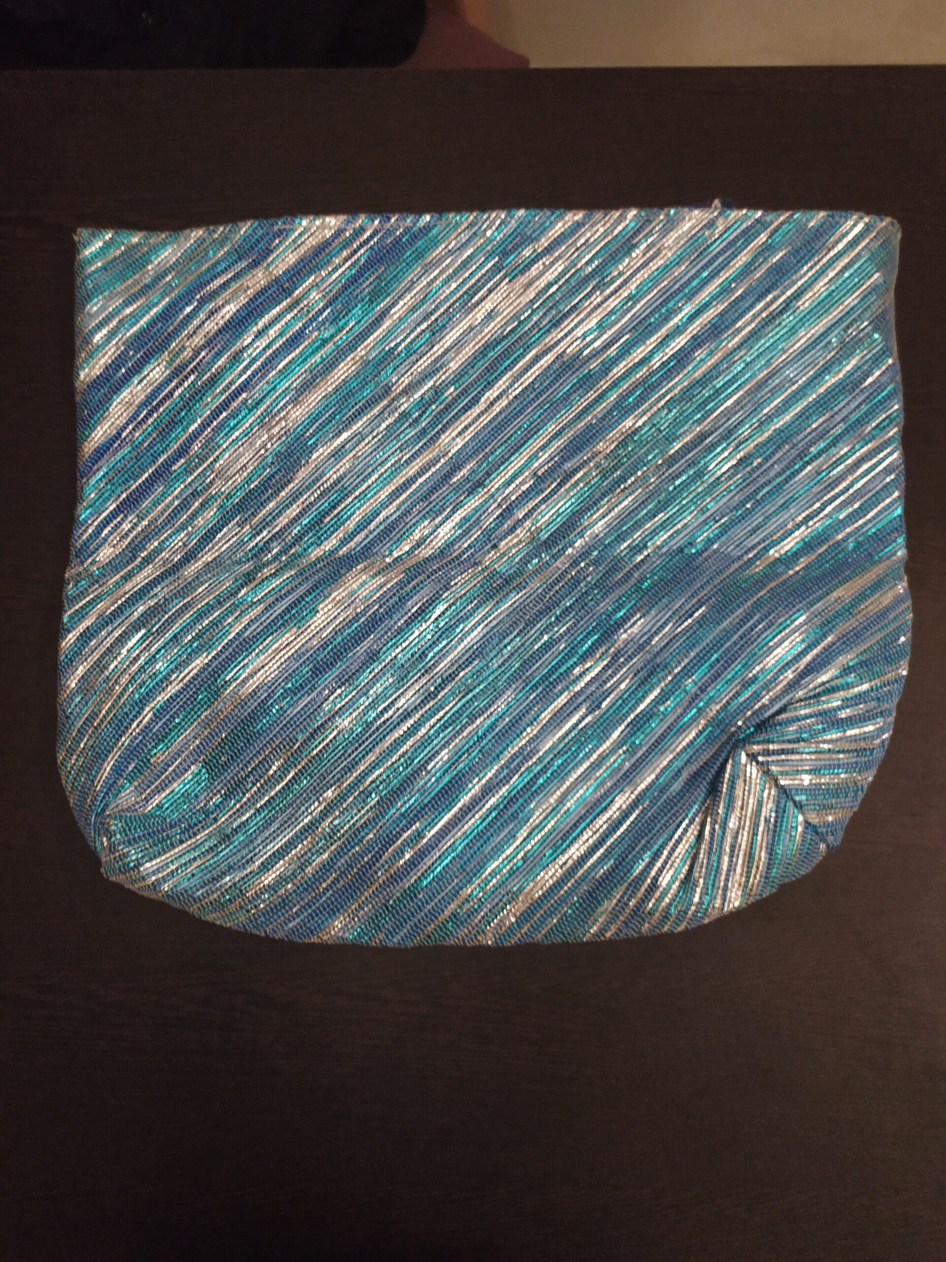 Trendy Upcycled Beach Bag Big Blue