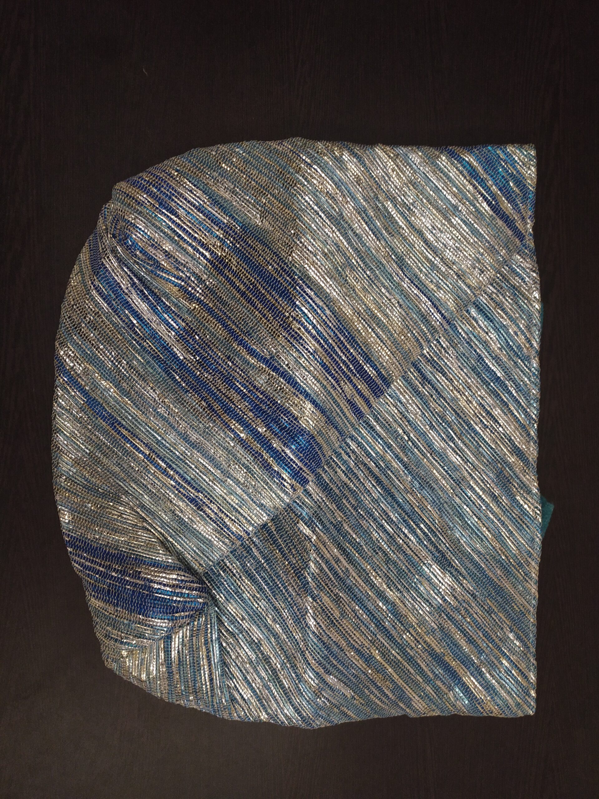 Trendy Upcycled Beach Bag Big Blue