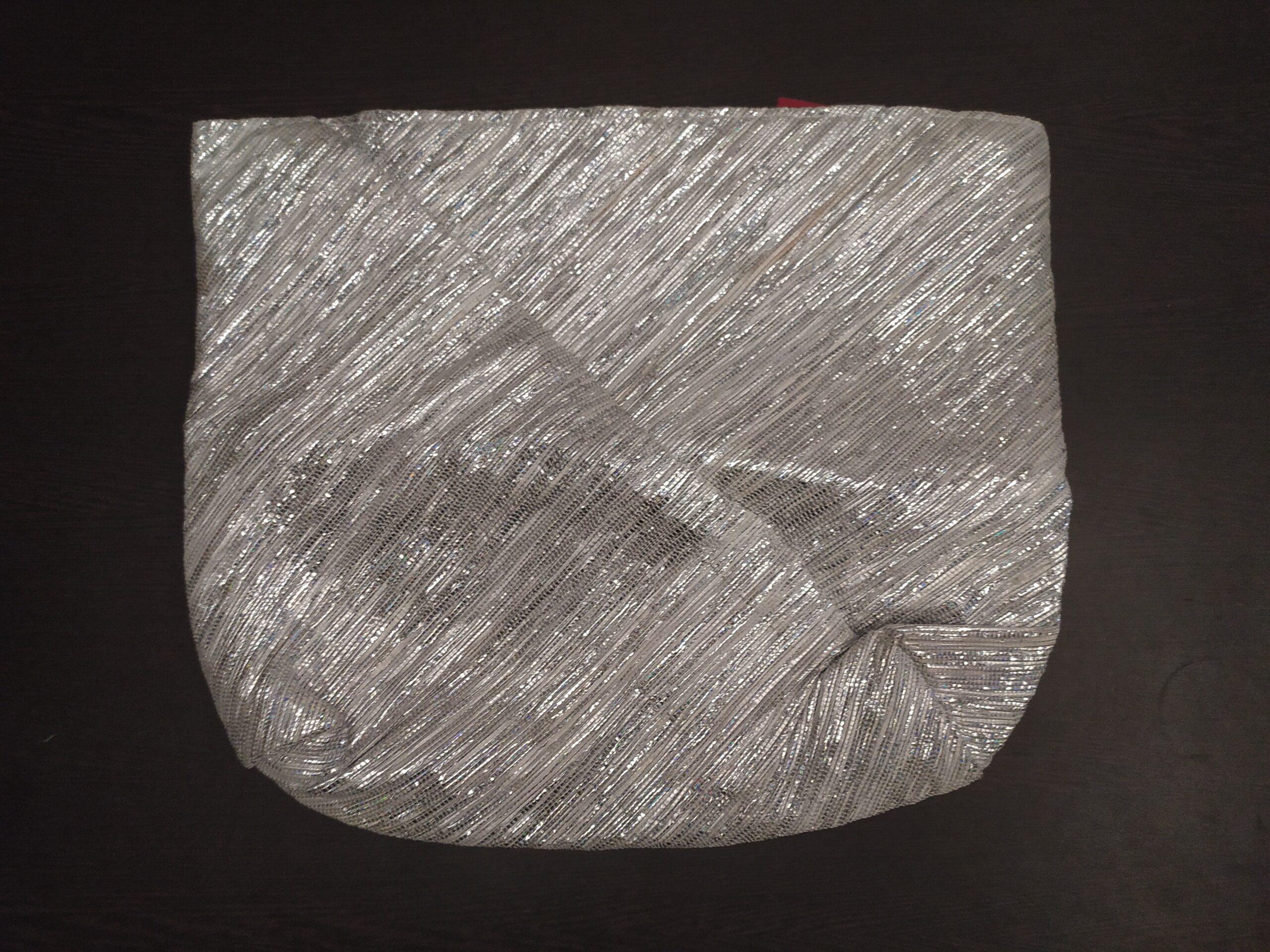 Trendy Upcycled Beach Bag Big Silver